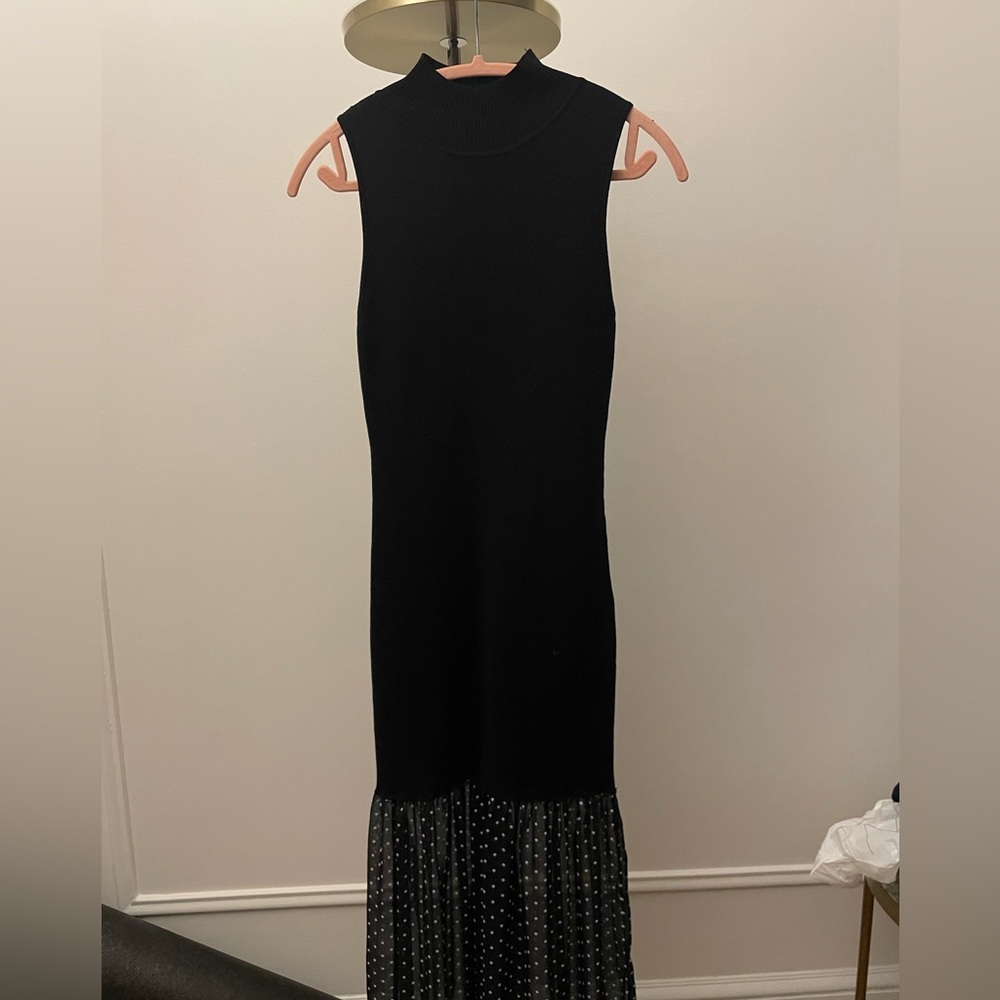 Turtleneck ribbed polka dot maxi dress from ruby and jenna